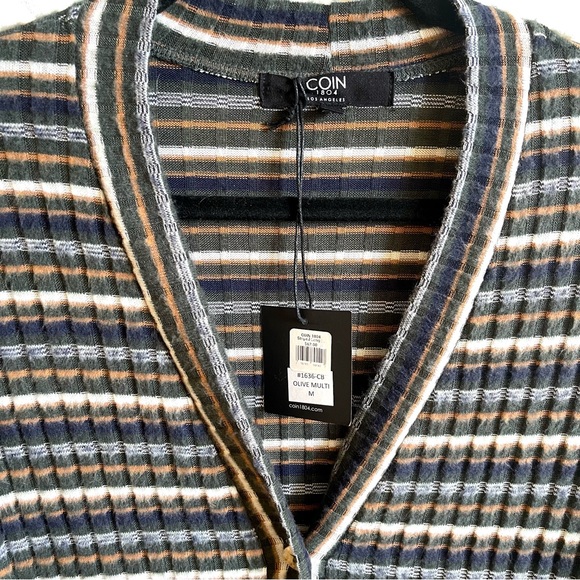 NWT Coin 1804 Long Striped Duster Cardigan - Picture 3 of 5